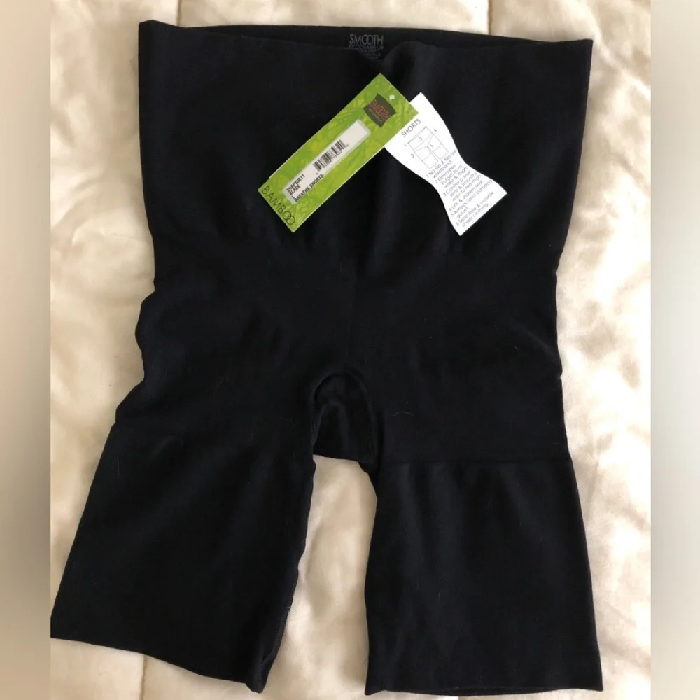 NWT Smooth By Cosabella Breathe Collection Black Shorts Shapewear Size Large